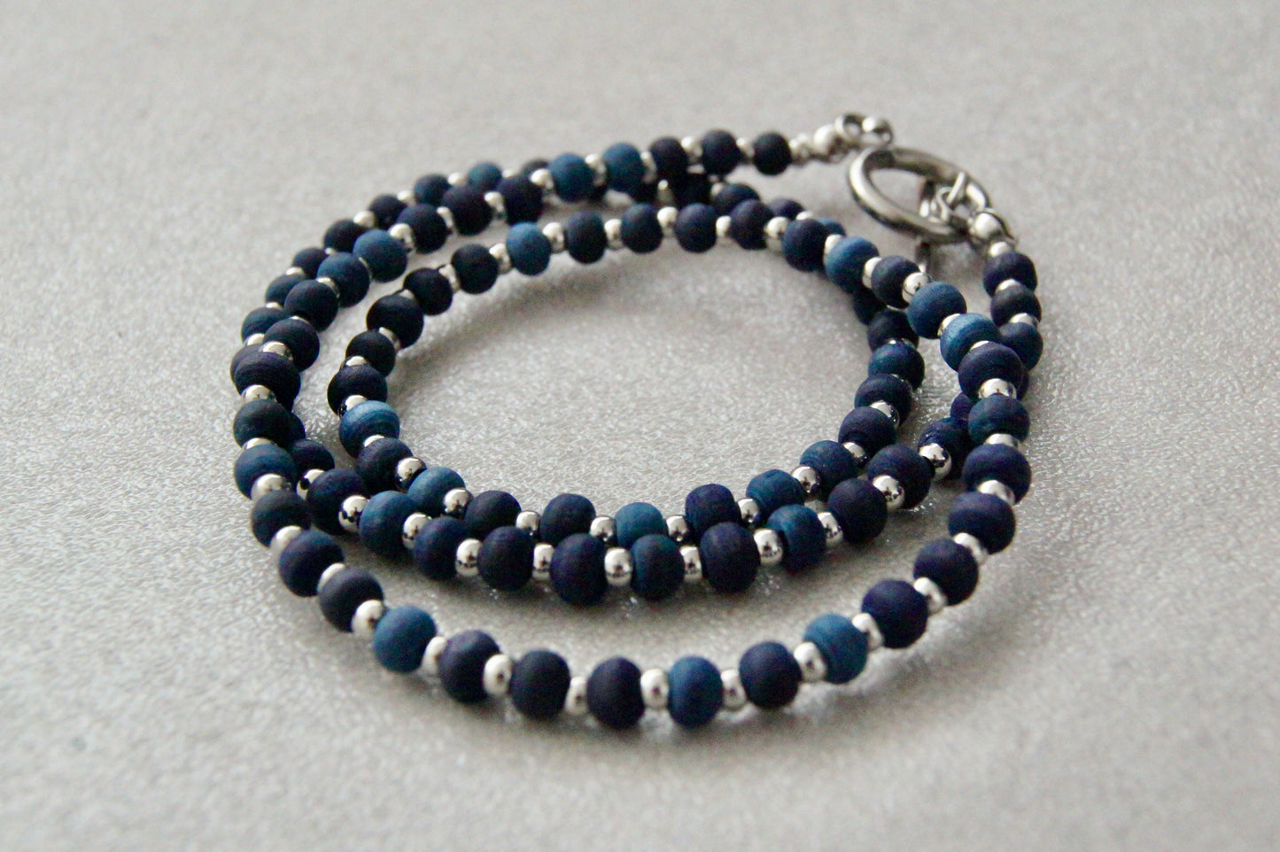 島藍ボールチェーンネックレス